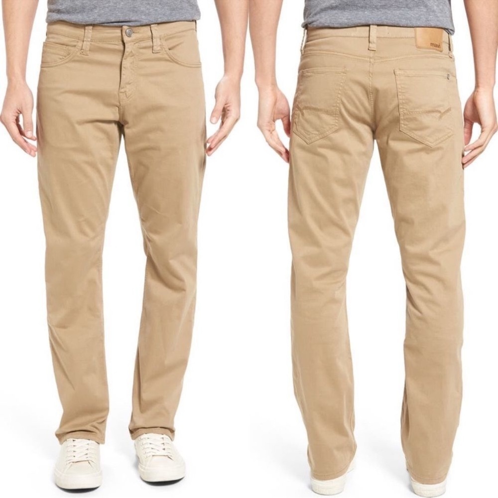 Mavi Matt Relaxed Straight Leg Khaki size 40/30